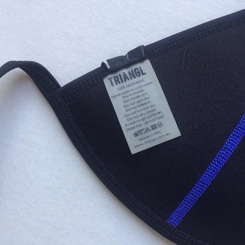 Triangl Chloe Blue and Black contrast Bikini top
